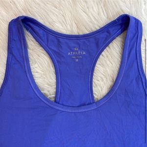 Athleta Criss Cross Back Blue Tank
